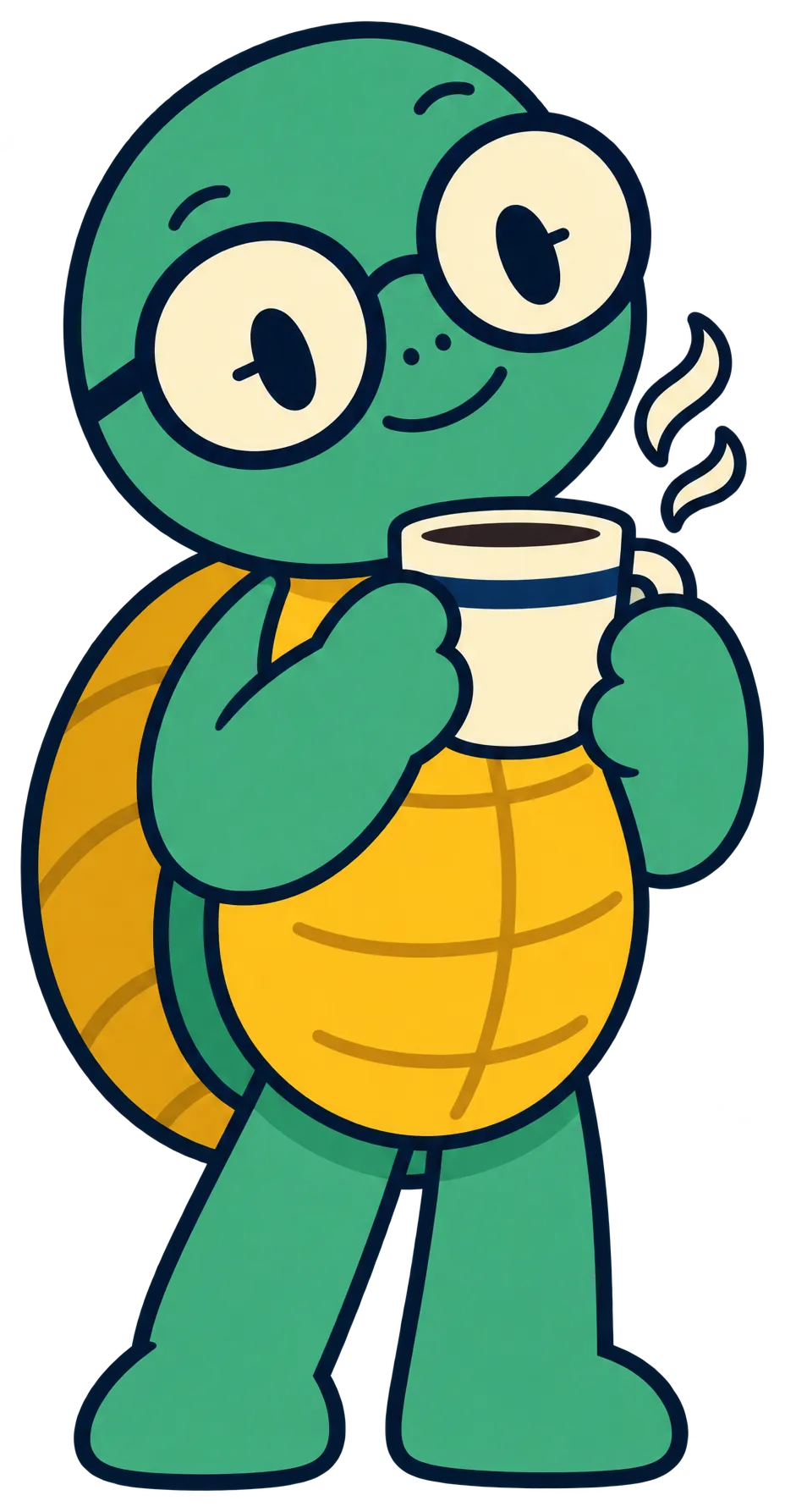 Franko with a cup of coffee